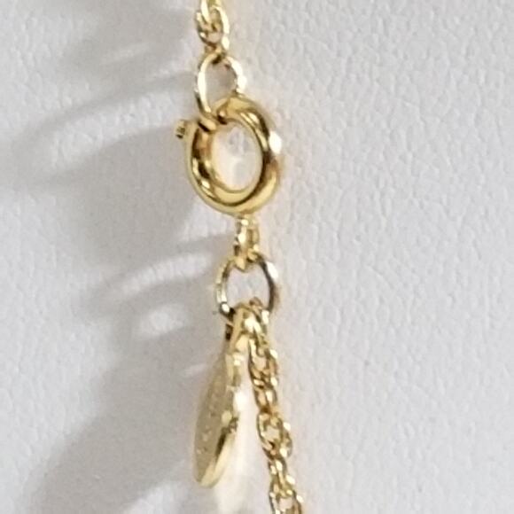 Avon gold tone clear apple 22"-1 1/2" wide pendant 1.1401 - Picture 6 of 8